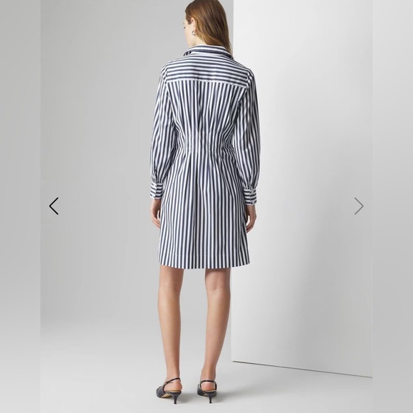 WHBM Long Sleeve Poplin Shirt Dress sz 8 - Picture 6 of 11